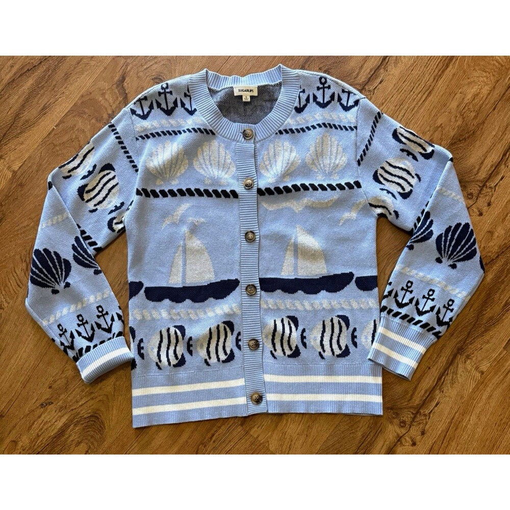 Blue Nautical Cardigan